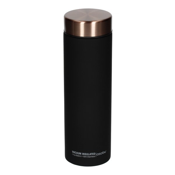 Asobu - Le Baton Czarny Miedziany - Butelka termiczna 500 ml - obrazek 2