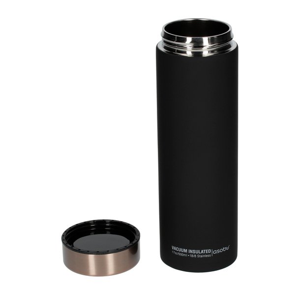 Asobu - Le Baton Czarny Miedziany - Butelka termiczna 500 ml - obrazek 3