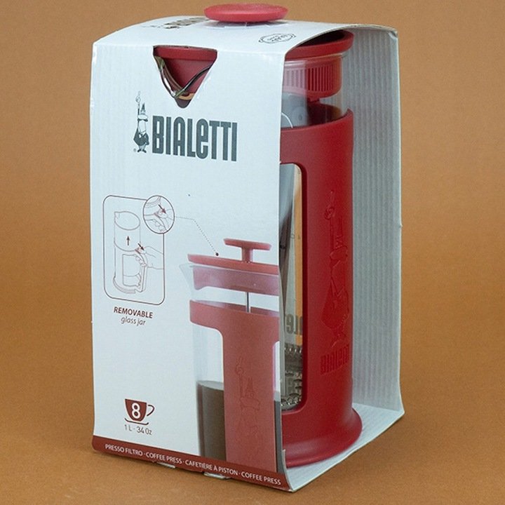 Bialetti French Press Smart 1l Czerwony - obrazek 2