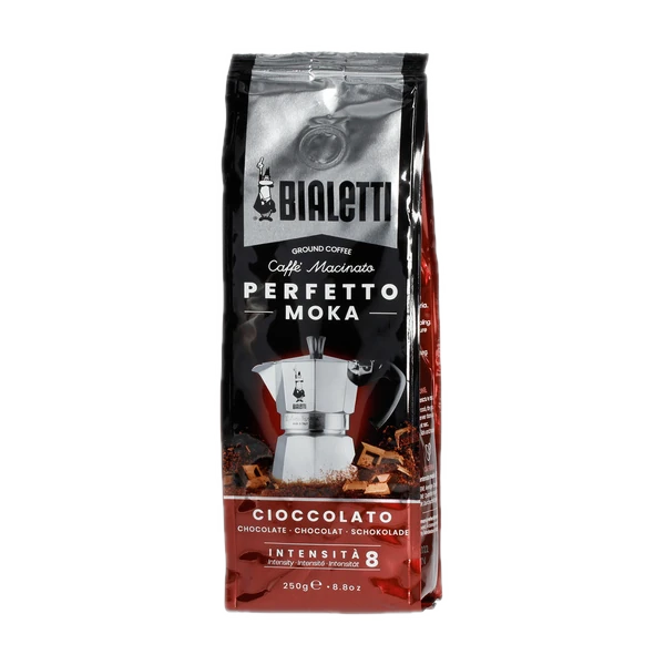 Opakowanie kawy Bialetti Perfetto Moka Cioccolato, 250 g, smak czekoladowy, mielona