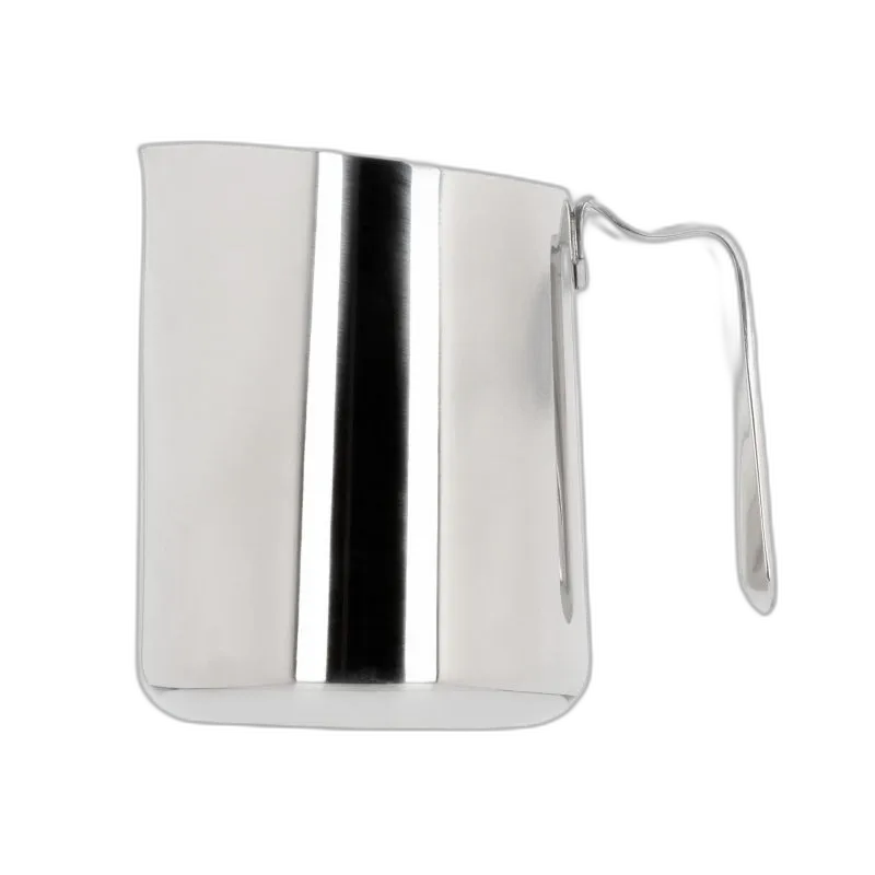 Stalowy dzbanek Fellow Eddy Pitcher o pojemności 530 ml w kolorze srebrnym. Elegancki design, wygodny uchwyt oraz precyzyjnie wyprofilowana wylewka zapewniają komfort i dokładność podczas spieniania mleka do kawy. Idealny dla baristów i miłośników kawy.